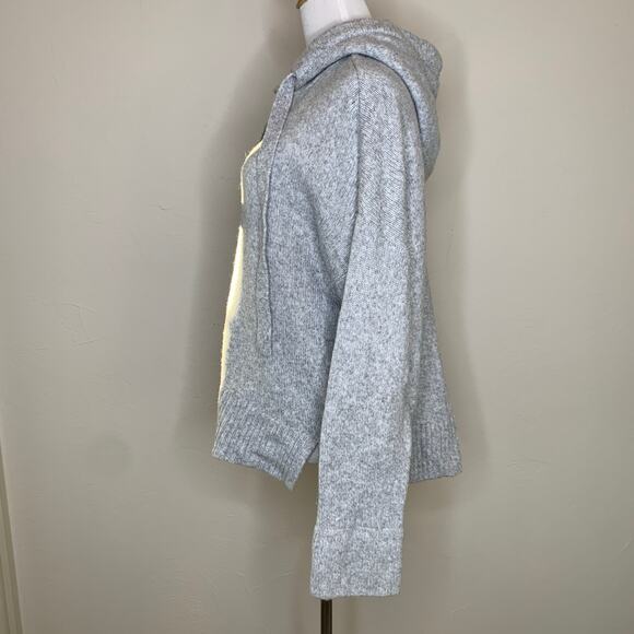 Gray Hooded Sweater Oversized Sz XS H&M - Picture 4 of 9
